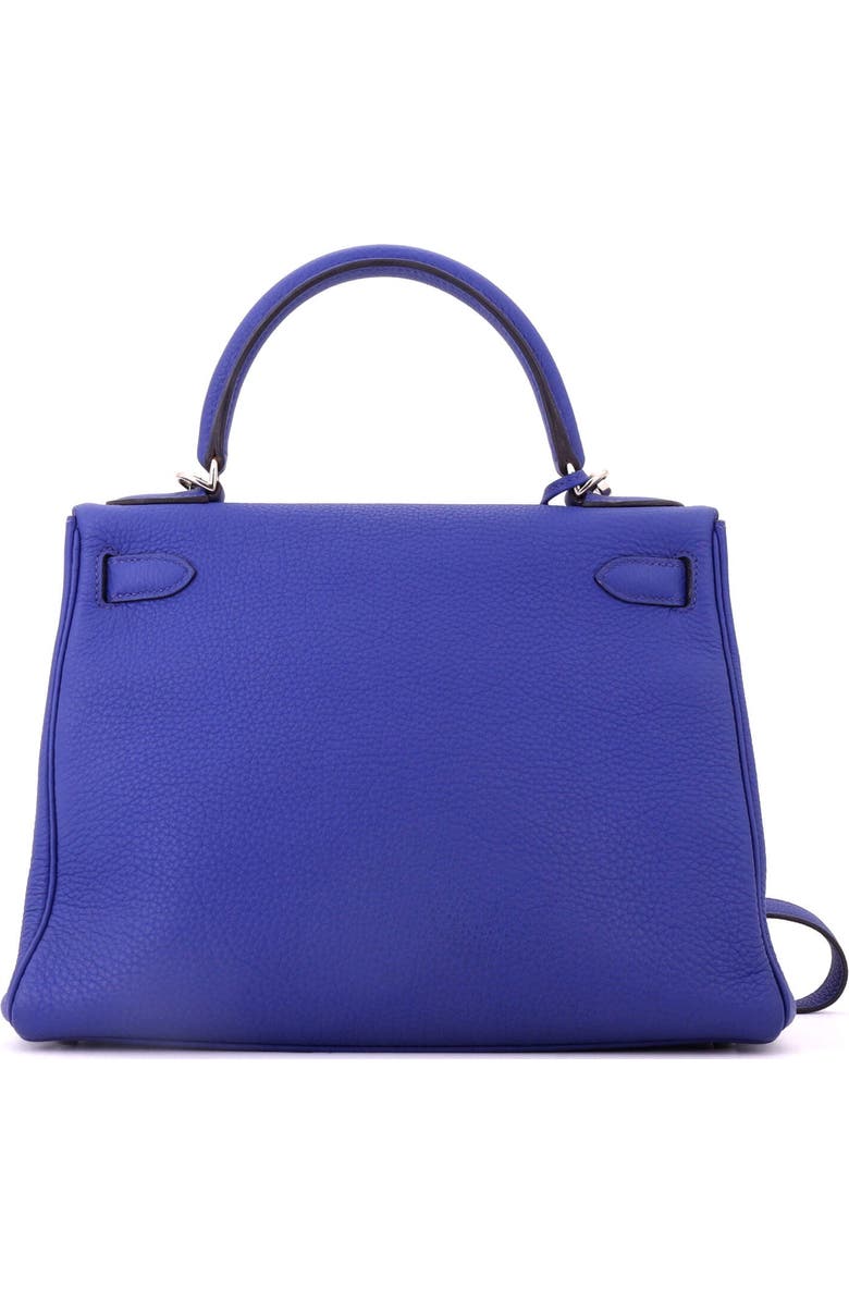 Pre-Owned Hermes Kelly Handbag Blue Togo with Palladium Hardware 28, Alternate, color, Bleu Electrique