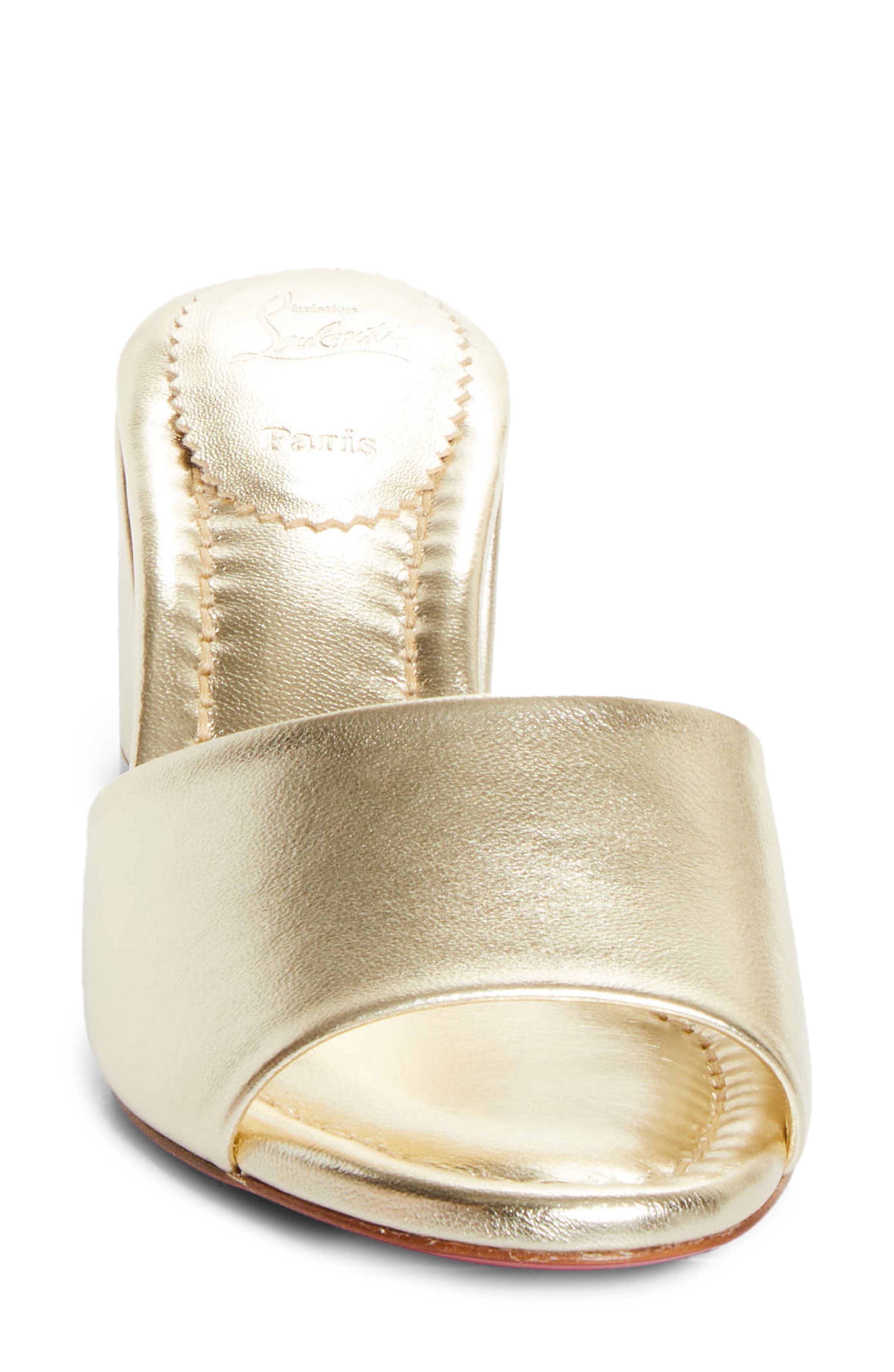 Christian Louboutin Jane Slide Sandal, Alternate, color, Platine/ Platine