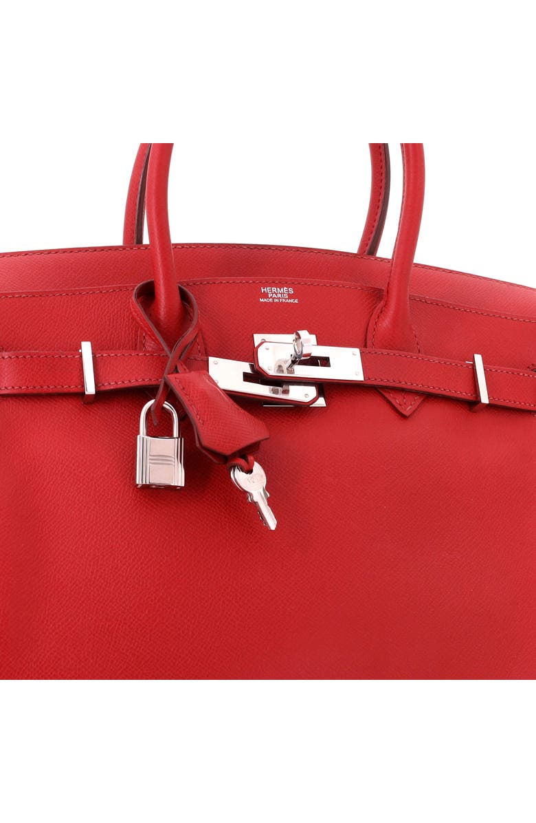 Pre-Owned Hermes Birkin Handbag Red Epsom with Palladium Hardware 25, Alternate, color, Rouge Garance