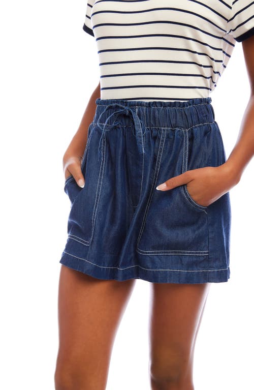 Fifteen Twenty Carreen Drawstring Shorts In Indigo