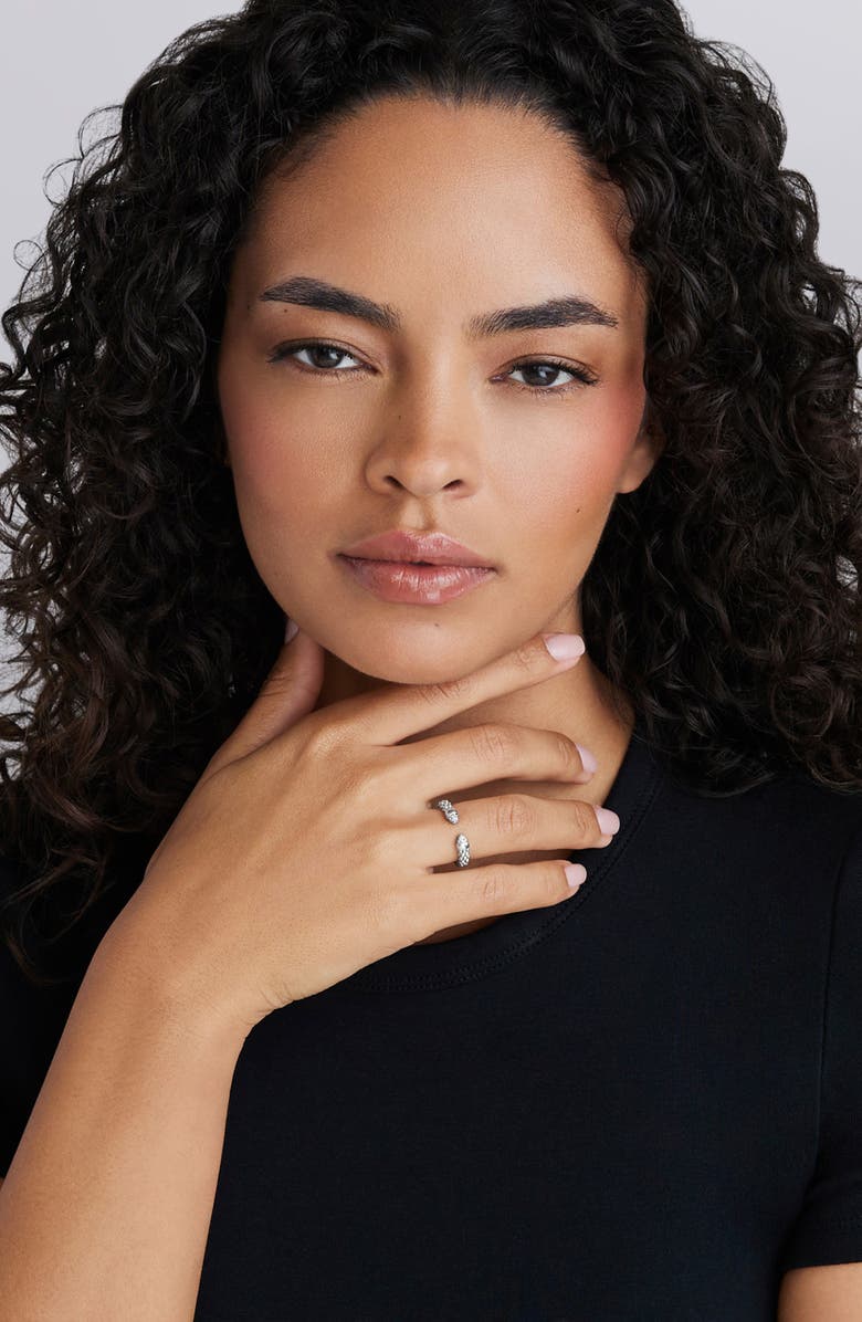 LAGOS Signature Caviar Versa Pavé Diamond Ring, Alternate, color, Silver