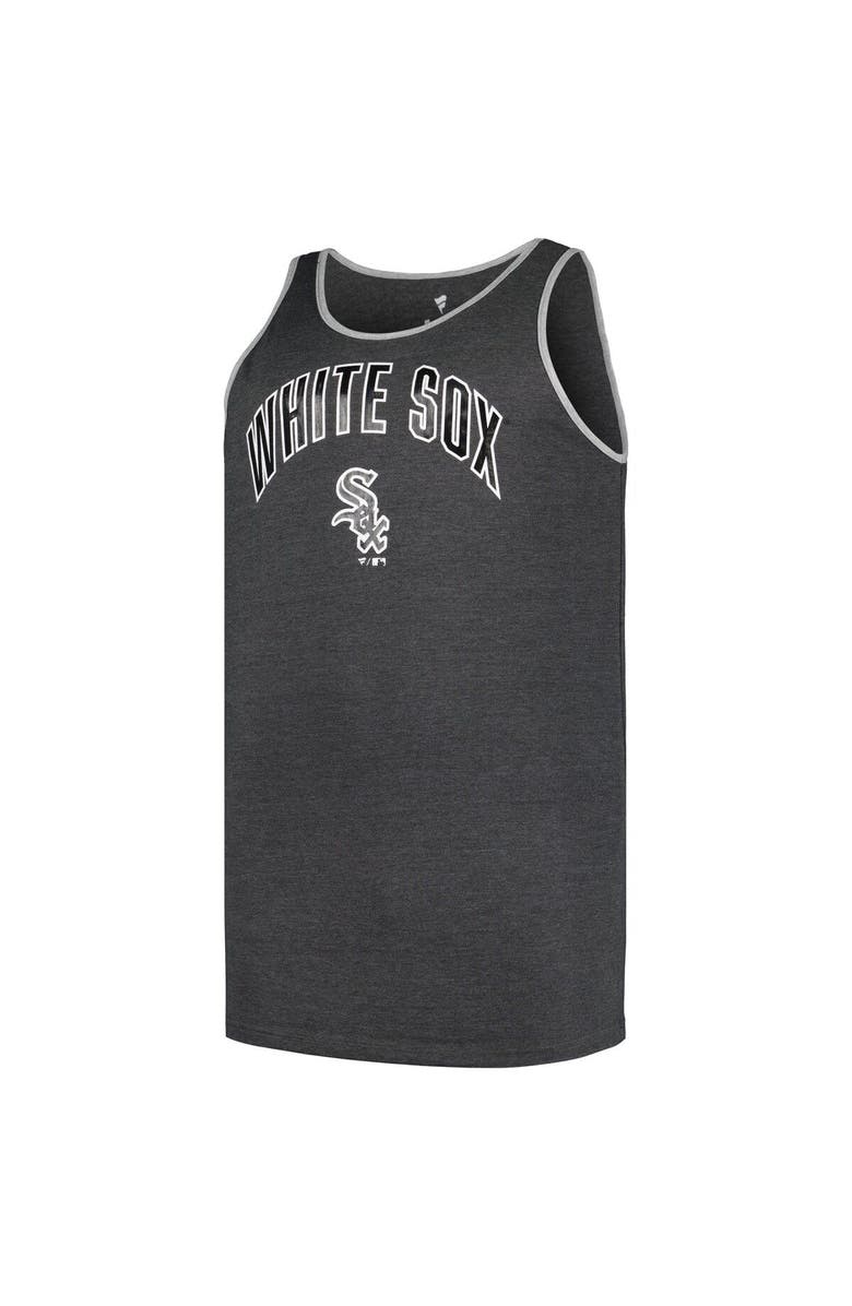 PROFILE Men's Profile Heather Charcoal Chicago White Sox Big & Tall Arch Over Logo Tank Top, Alternate, color, Heather Charcoal