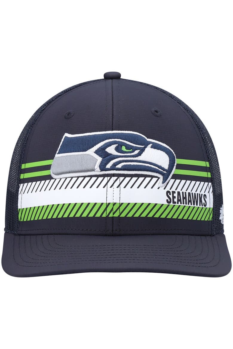 Men's '47 College Navy Seattle Seahawks Cumberland Trucker Snapback Hat, Alternate, color, Navy