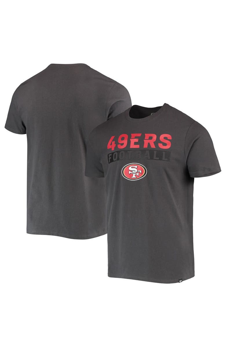 '47 Men's '47 Charcoal San Francisco 49ers Dark Ops Super Rival T-Shirt, Main, color, 