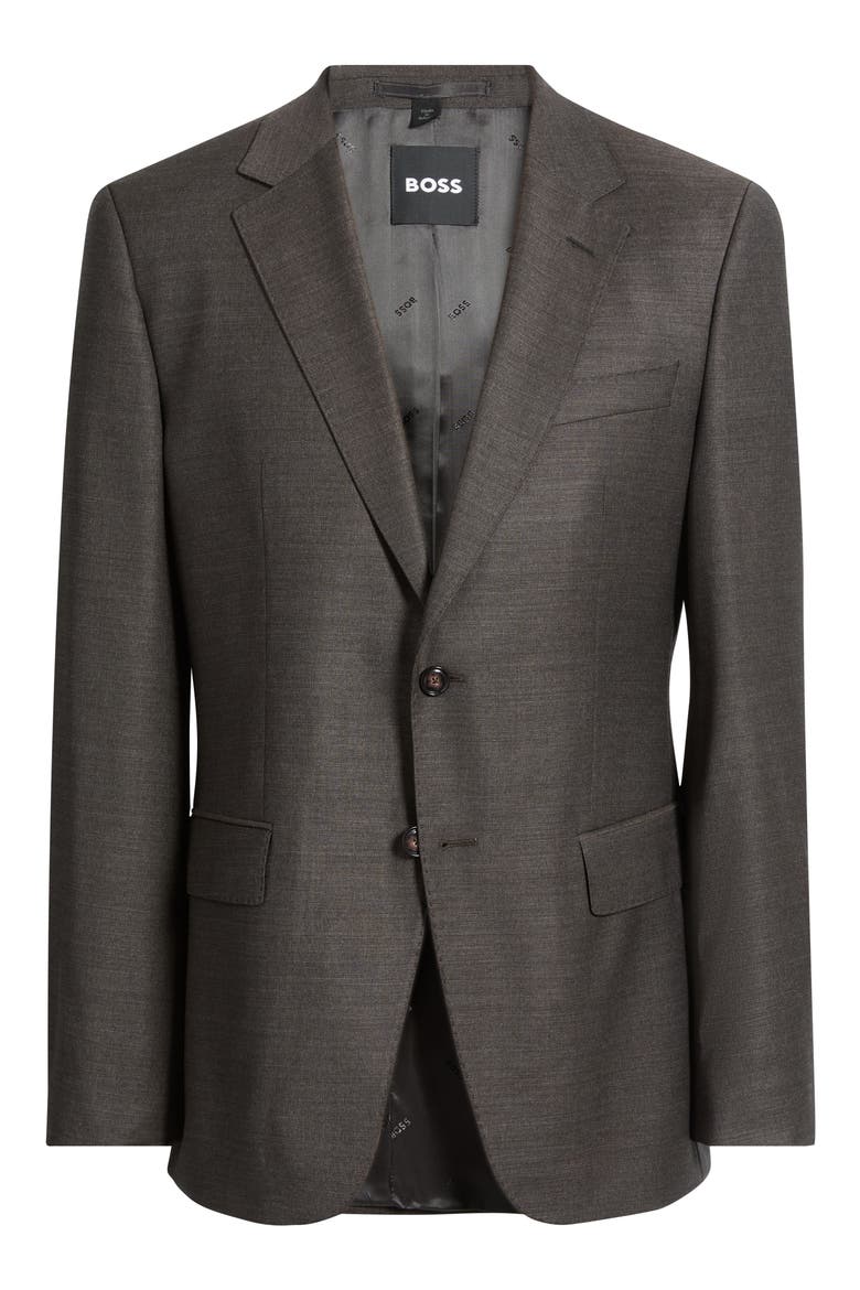 Huge Virgin Wool Suit Jacket, Main, color, MEDIUM BROWN