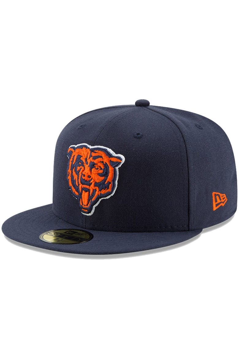 Men's New Era Navy Chicago Bears Team Basic 59FIFTY Fitted Hat, Main, color, NAVY