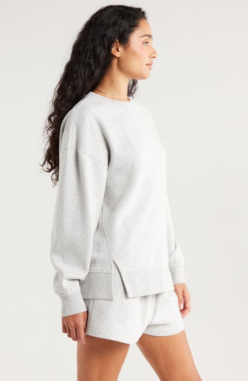 Zella Ultracozy Fleece Relaxed Sweatshirt In Gray