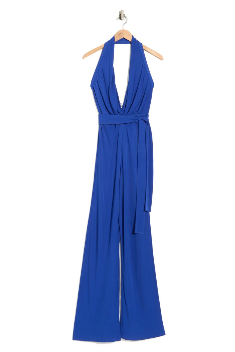 Delia Halter Neck Jumpsuit, Alternate, color, ROYAL BLUE