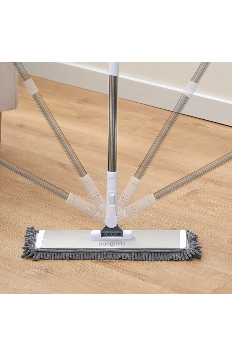 TRUE AND TIDY Heavy Duty Wet & Dry Sweeper Mop, Alternate, color, Silver/ Gray