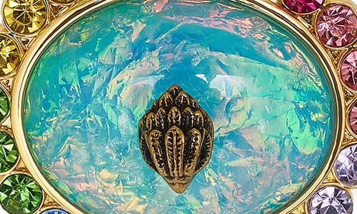 Kurt Geiger London Rainbow Crystal Brooch In Multi