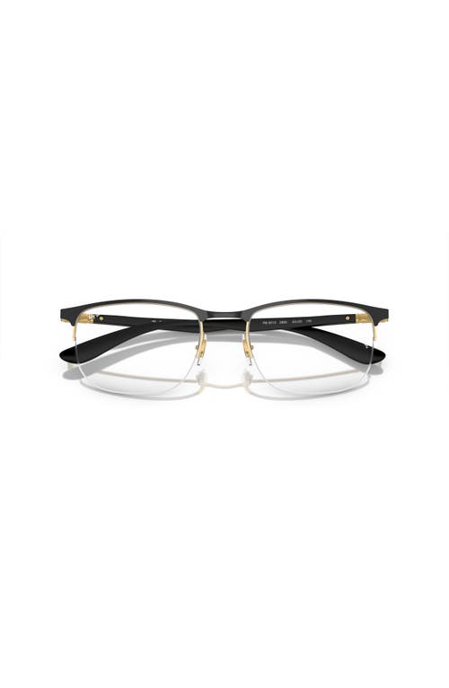 Ray Ban Ray-ban 55mm Irregular Optical Glasses In Brown