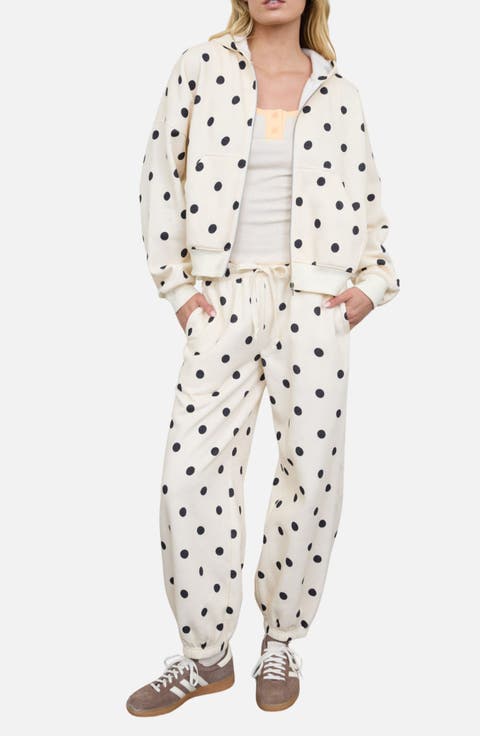Polka Dot Hoodie & Pants Set