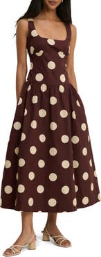 Nobody's Child Soraya Dot Sleeveless Maxi Dress