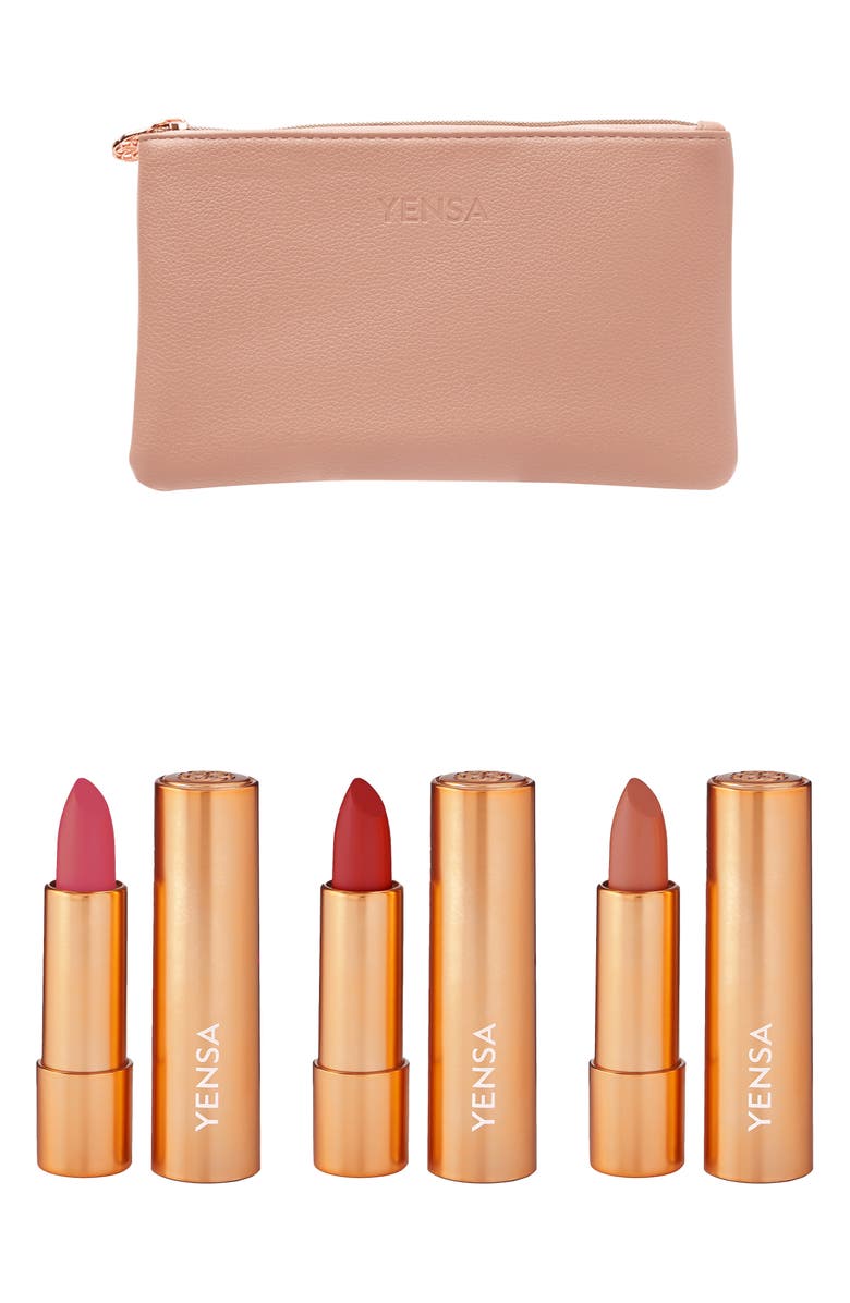 YENSA Vibrant Silk Lipstick Trio Set (Nordstrom Exclusive) $105 Value, Main, color, 