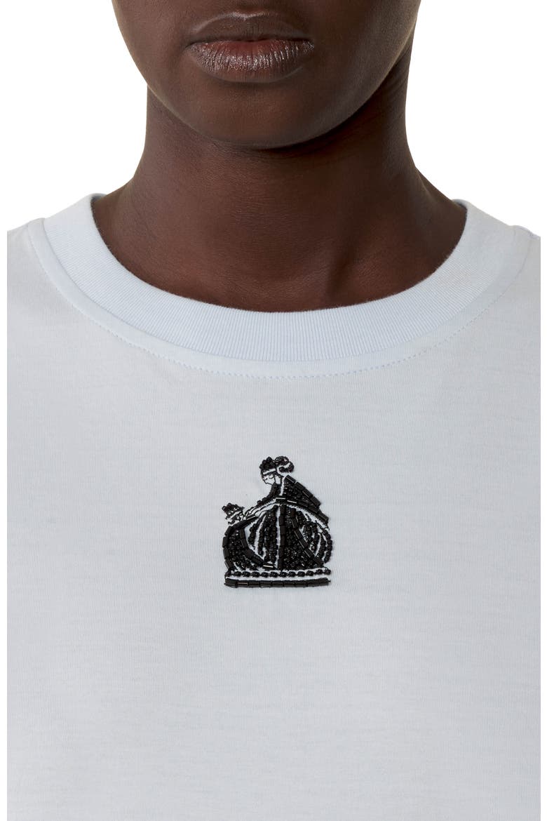 Mother And Daughter Embroidered Cotton Jersey T-Shirt, Alternate, color, Pale blue