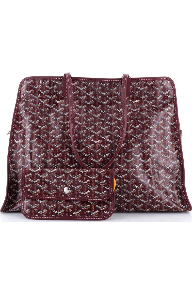 Pre-Owned Goyard Hardy Pet Carrier Coated Canvas PM, Alternate, color, Red