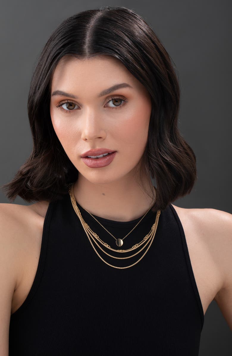 Bony Levy 14K Gold Layered Chain Necklace, Alternate, color, 14K Yellow Gold