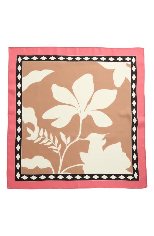 Nordstrom Print Silk Square Scarf In Pink Botanical