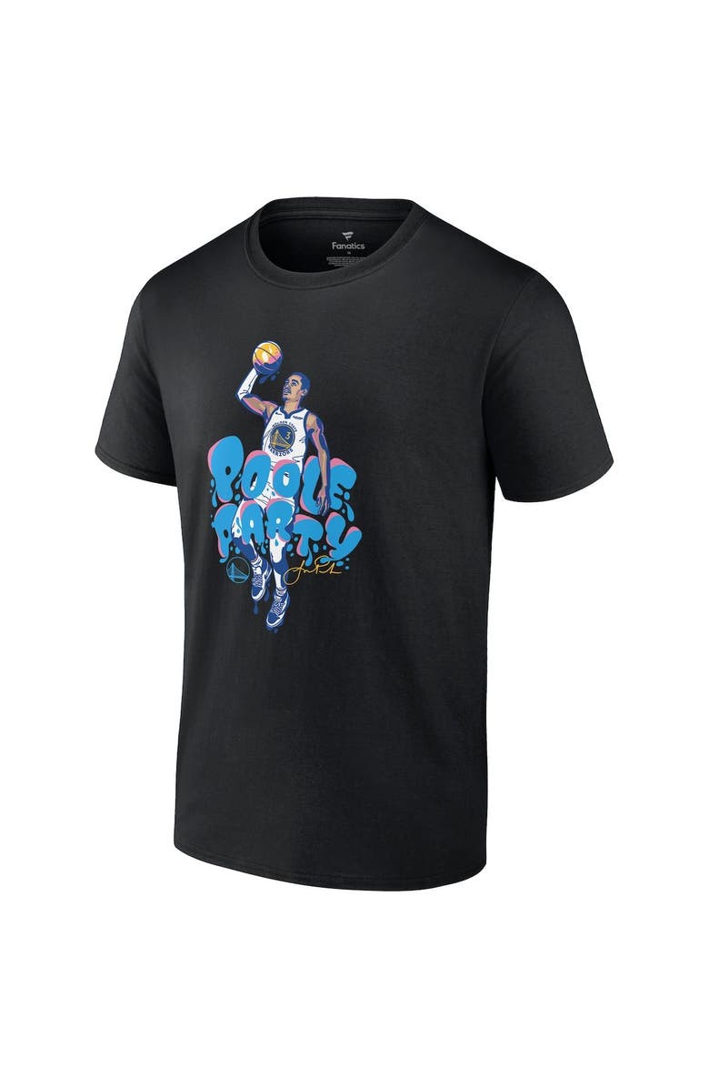 FANATICS Men's Fanatics Branded Jordan Poole Black Golden State Warriors Poole Party T-Shirt, Alternate, color,