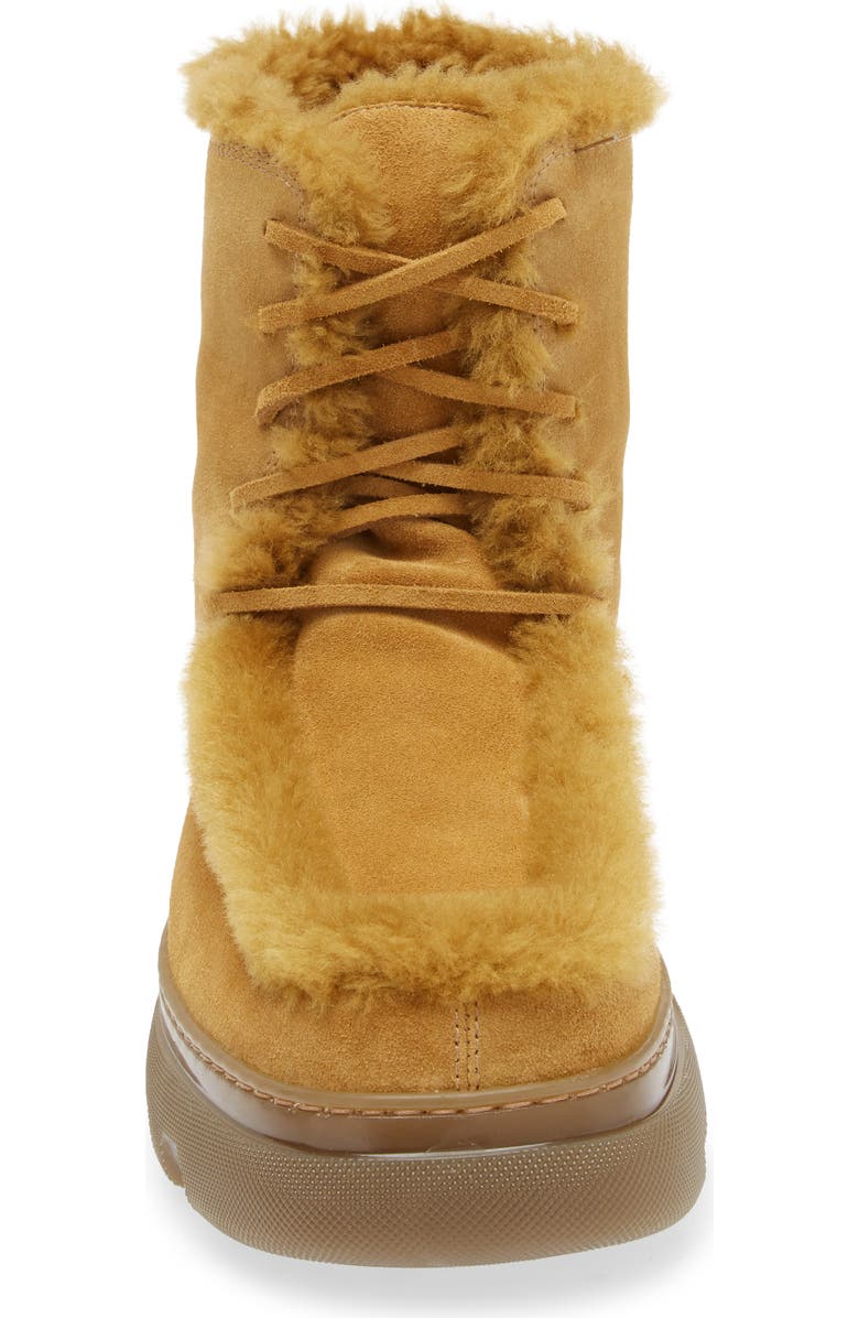 Burberry Genuine Shearling Creeper Boot, Alternate, color,