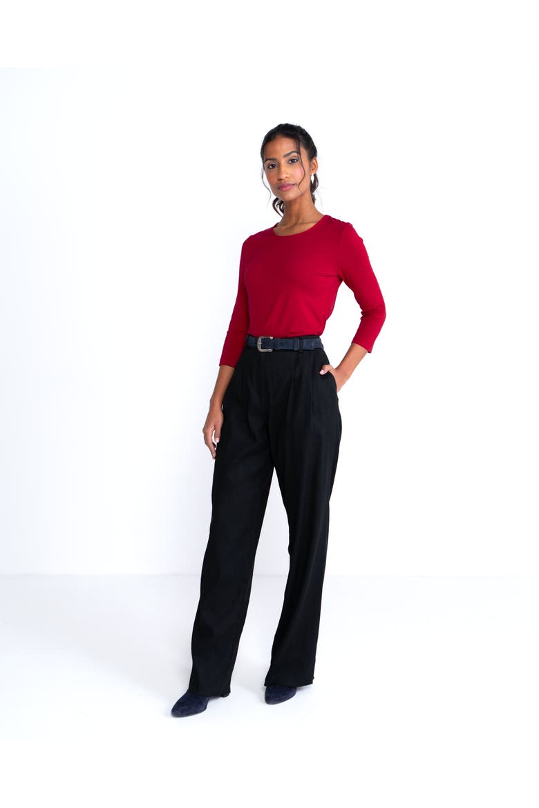 Iona Linen Pants, Alternate, color, Black