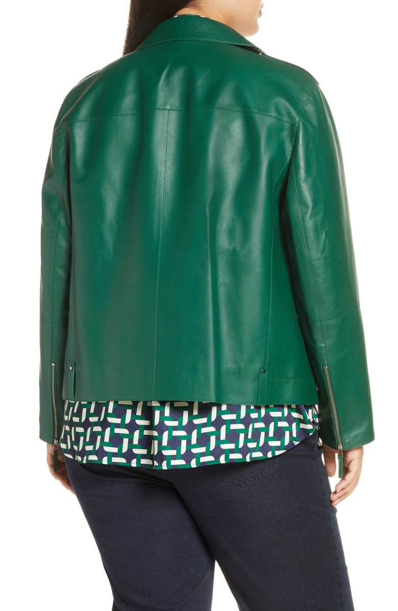 Lafayette 148 New York Bernice Leather Moto Jacket, Alternate, color,