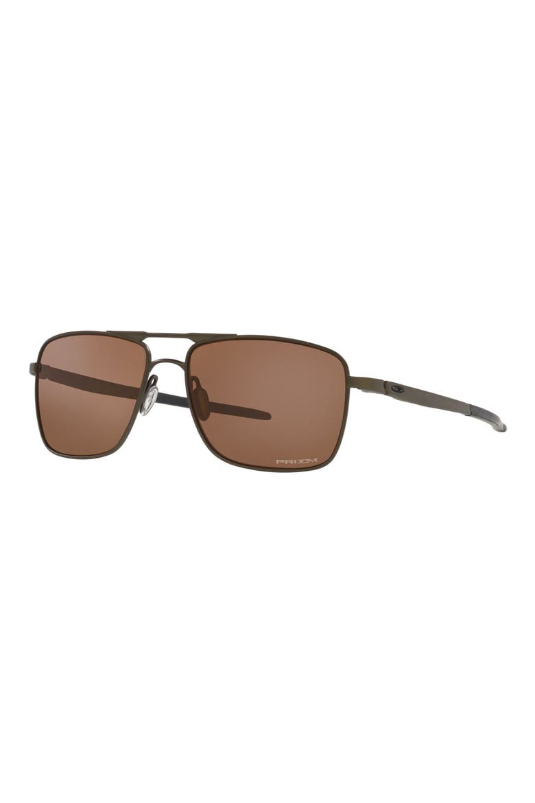 57mm Square Sunglasses, Alternate, color, PEWTER/ PRIZM TUNGSTEN