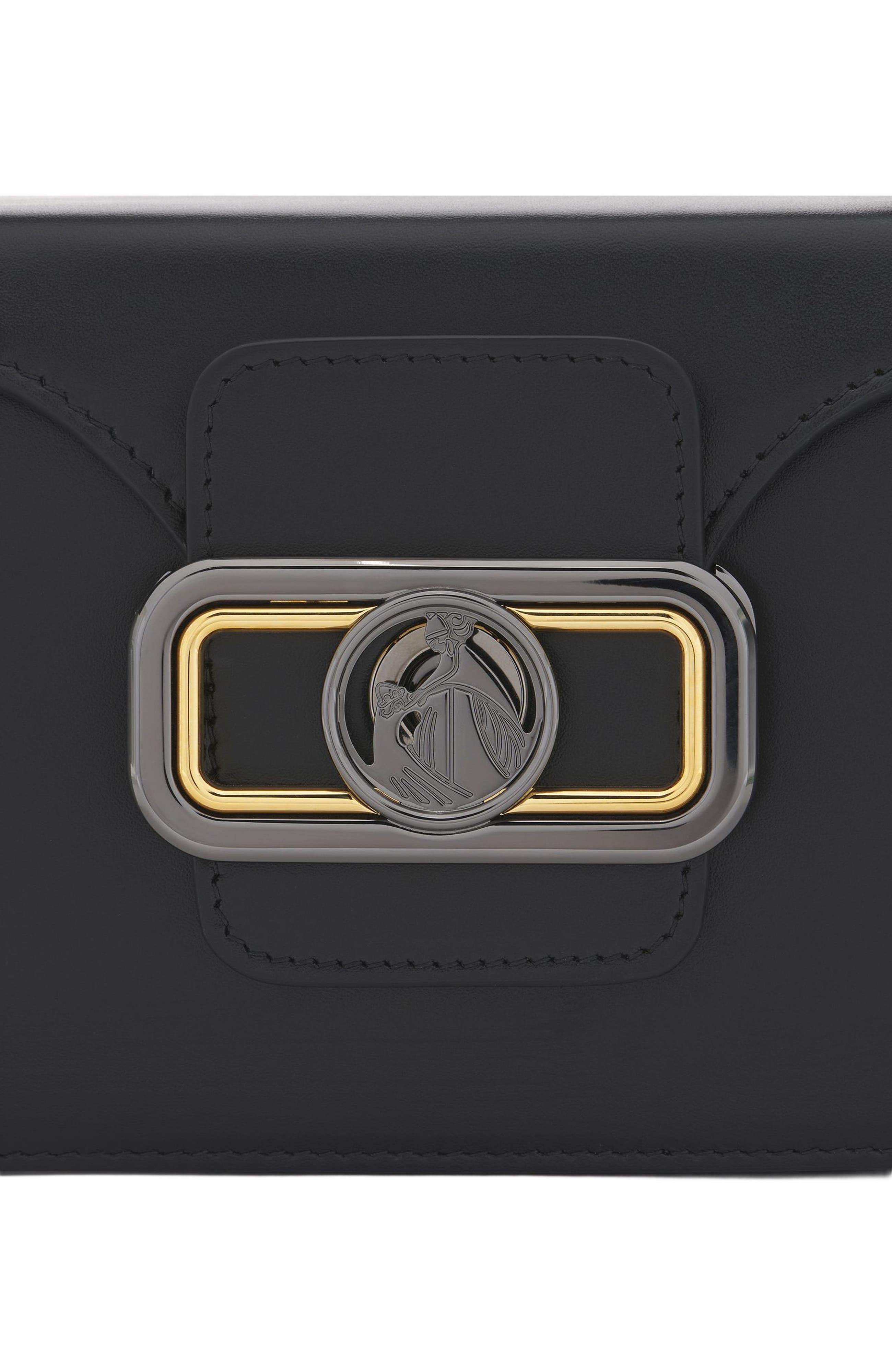 Lanvin Medium Pencil Cat Leather Bag, Alternate, color, Black