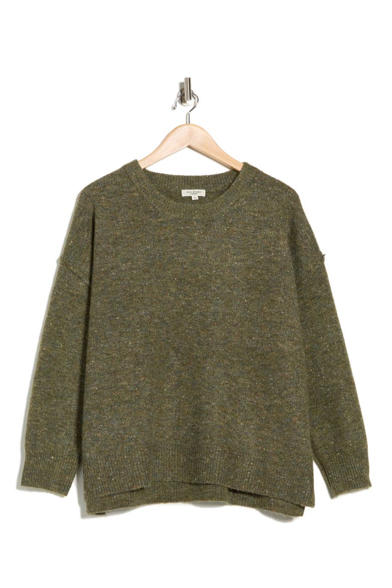 Crewneck Sweater, Alternate, color, LODEN GREEN