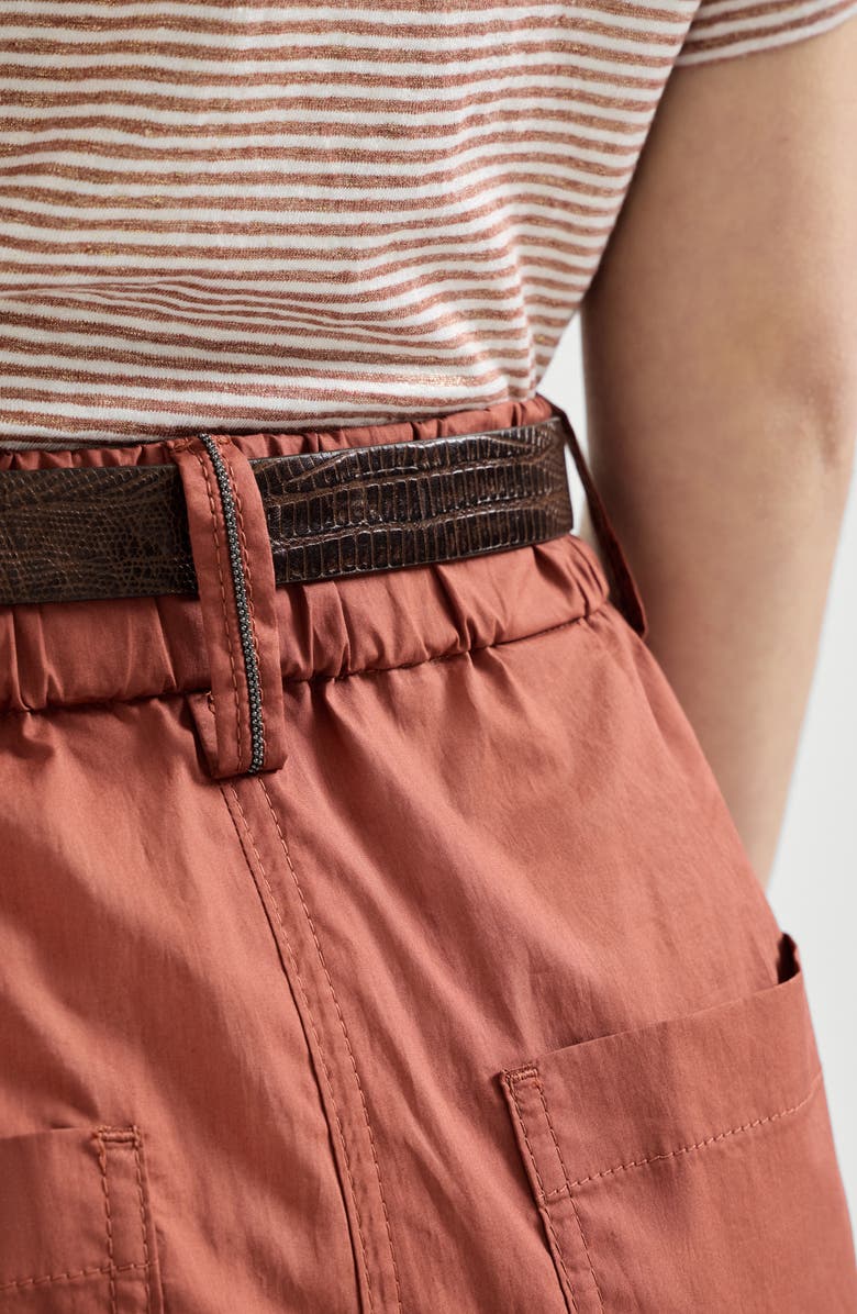 Brunello Cucinelli Poplin trousers, Alternate, color, Orange