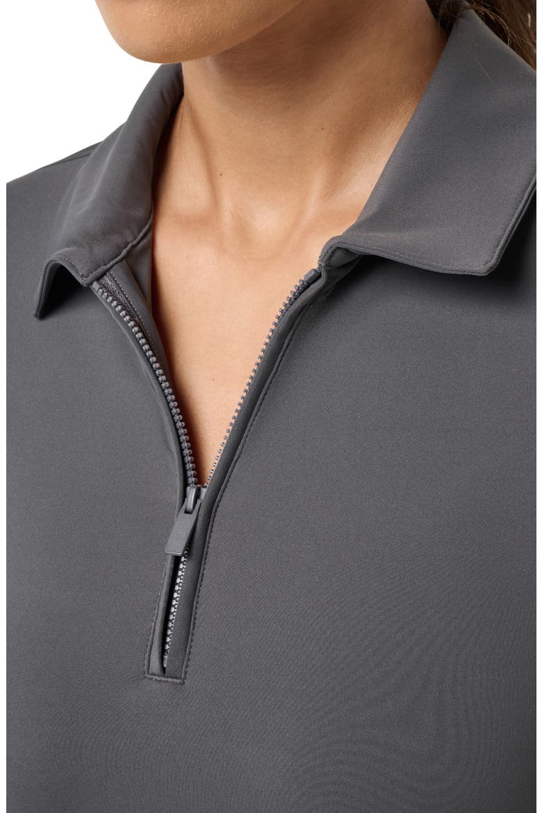 MoveKnit Private Lessons Performance Quarter Zip Polo, Alternate, color, BLACKENED PEARL