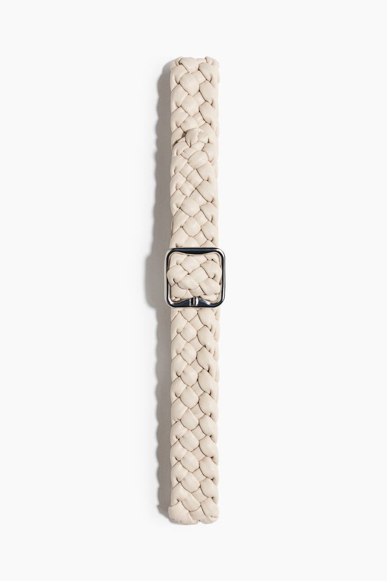 Braided Belt, Main, color, Light beige