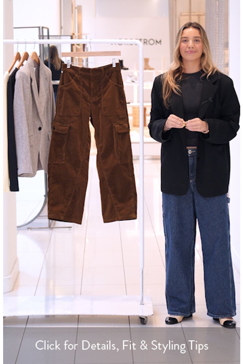 Thassos Twisted Seam Utility Corduroy Wide Leg Pants video