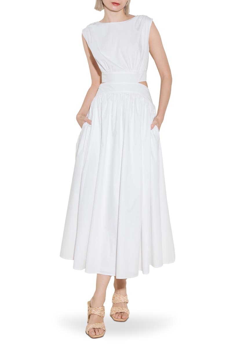 FREEMARKET Cutout Cotton Maxi Dress, Main, color, 