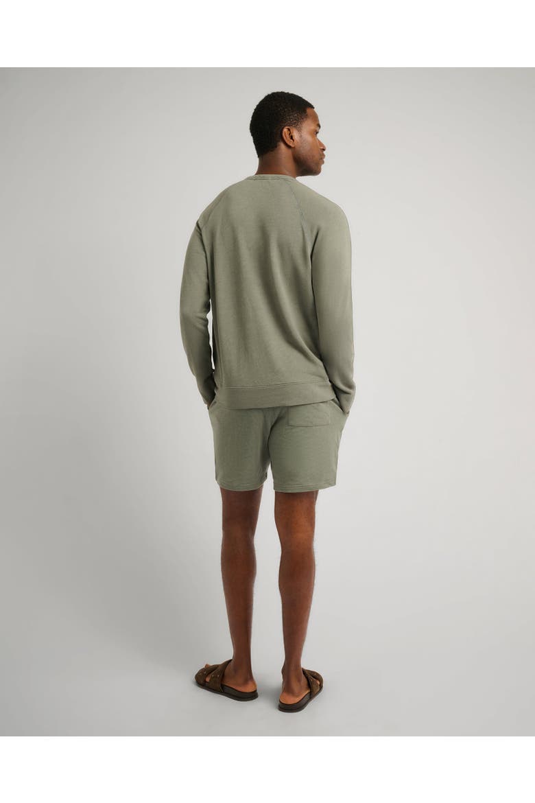Slub Terry Crewneck Sweater, Alternate, color, AGAVE