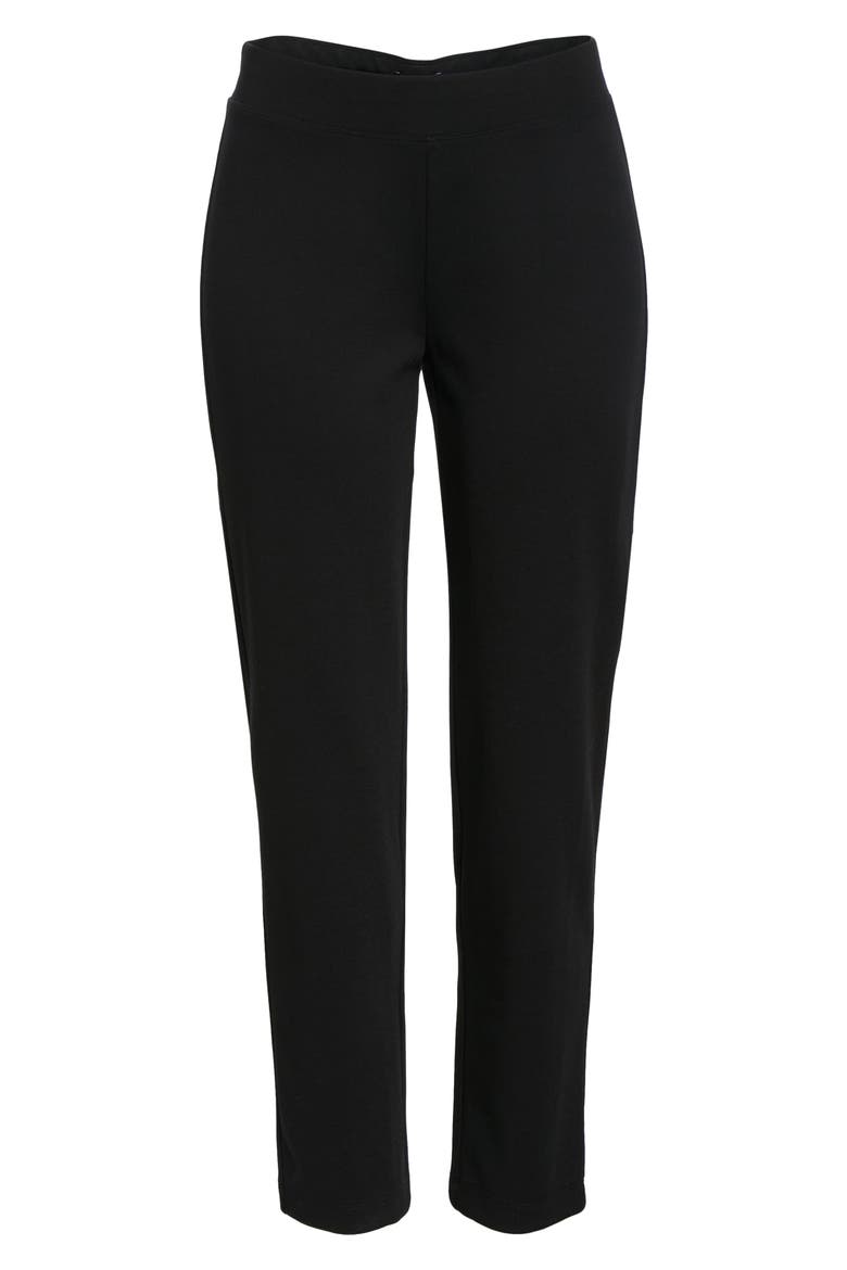 Flex Ponte Knit Ankle Pants, Alternate, color, BLACK