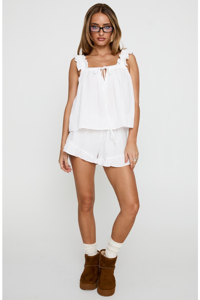 Santabelle Frill Strap Tank, Alternate, color, WHITE