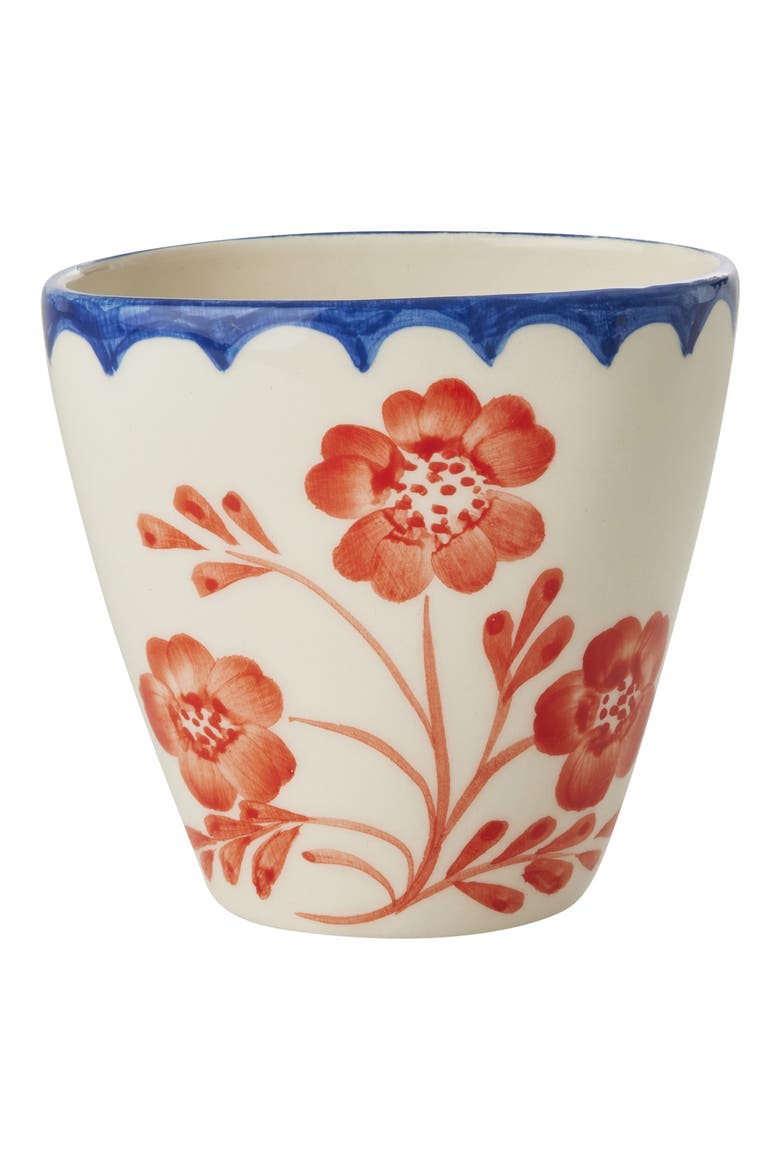 Set of 6 Hand-Painted Ceramic Cups, Main, color, MULTI