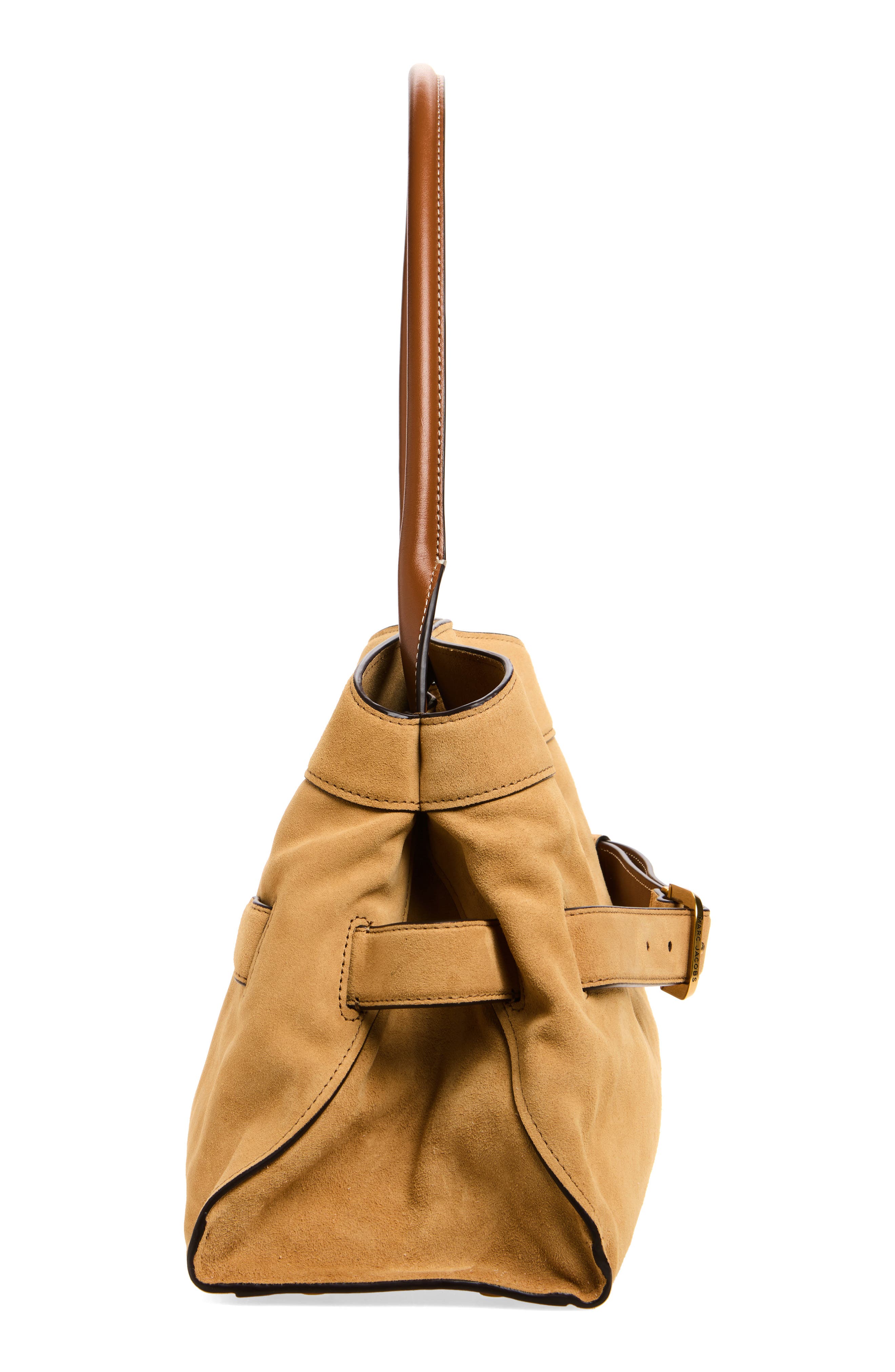 The Dakota Large Suede Satchel, Alternate, color, SAHARA