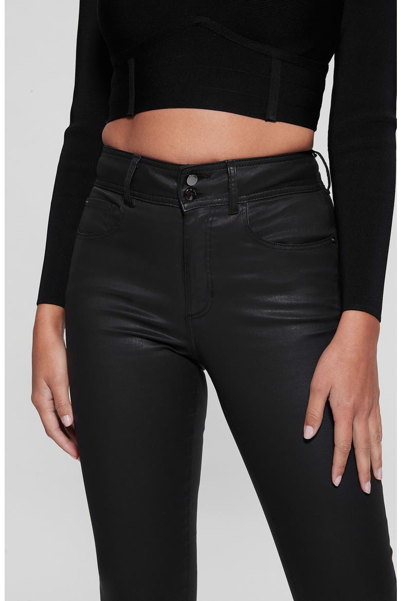 Shape Up Coated High Waist Straight Leg Jeans, Alternate, color, HARR