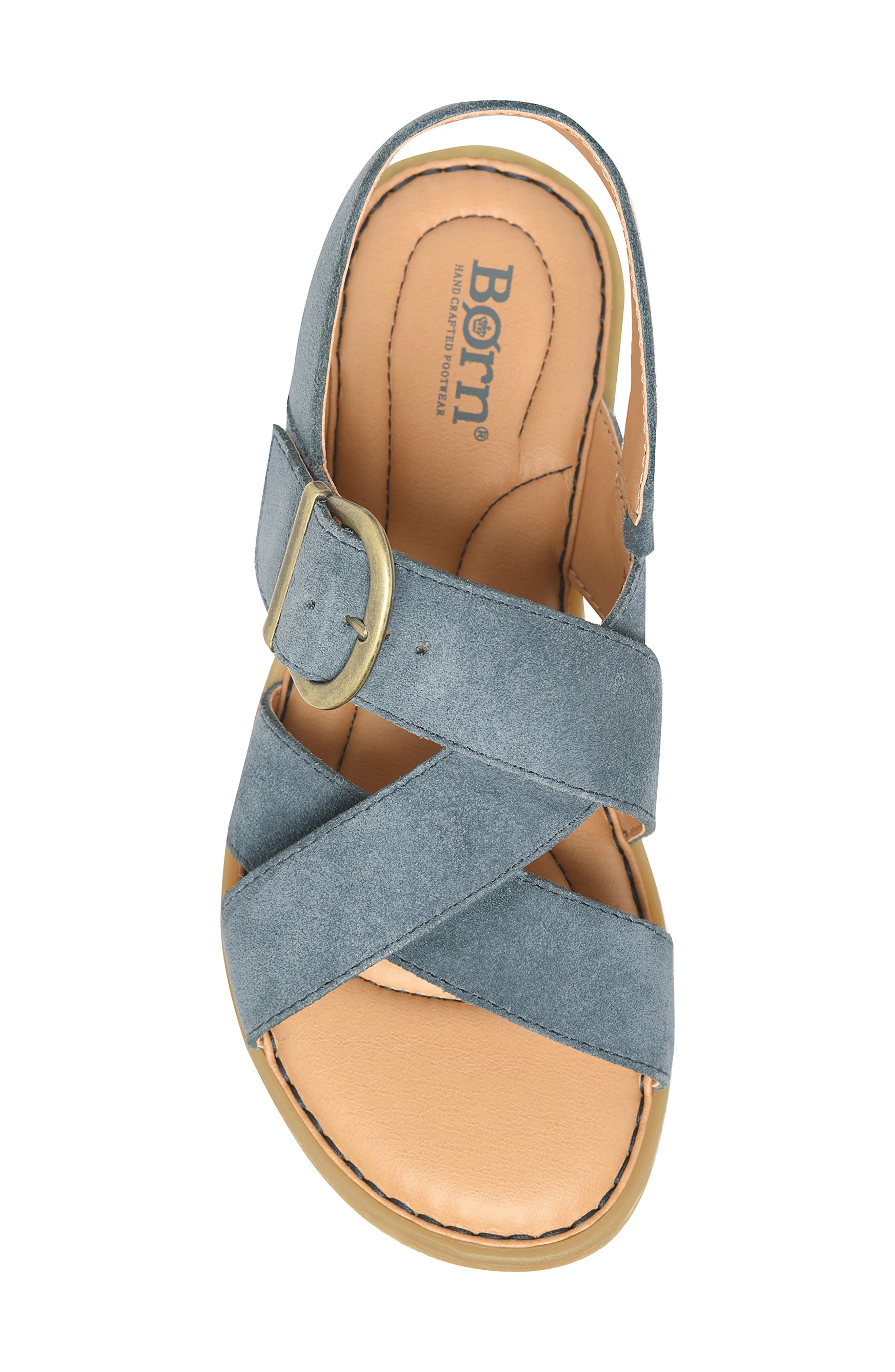 Beebe Sandal, Alternate, color, DARK BLUE SUEDE