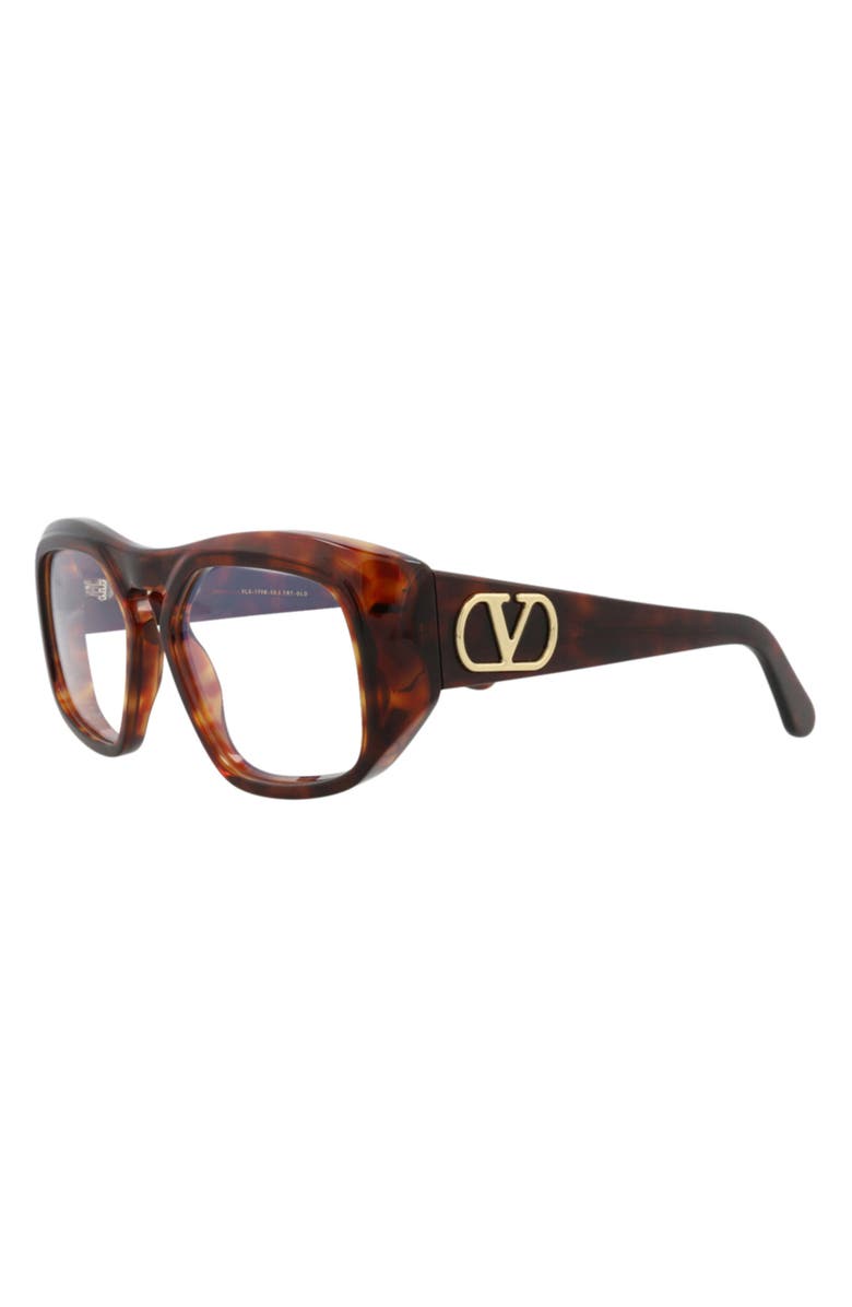 Valentino 55mm Novelty Optical Frames, Alternate, color, Havana Transparent