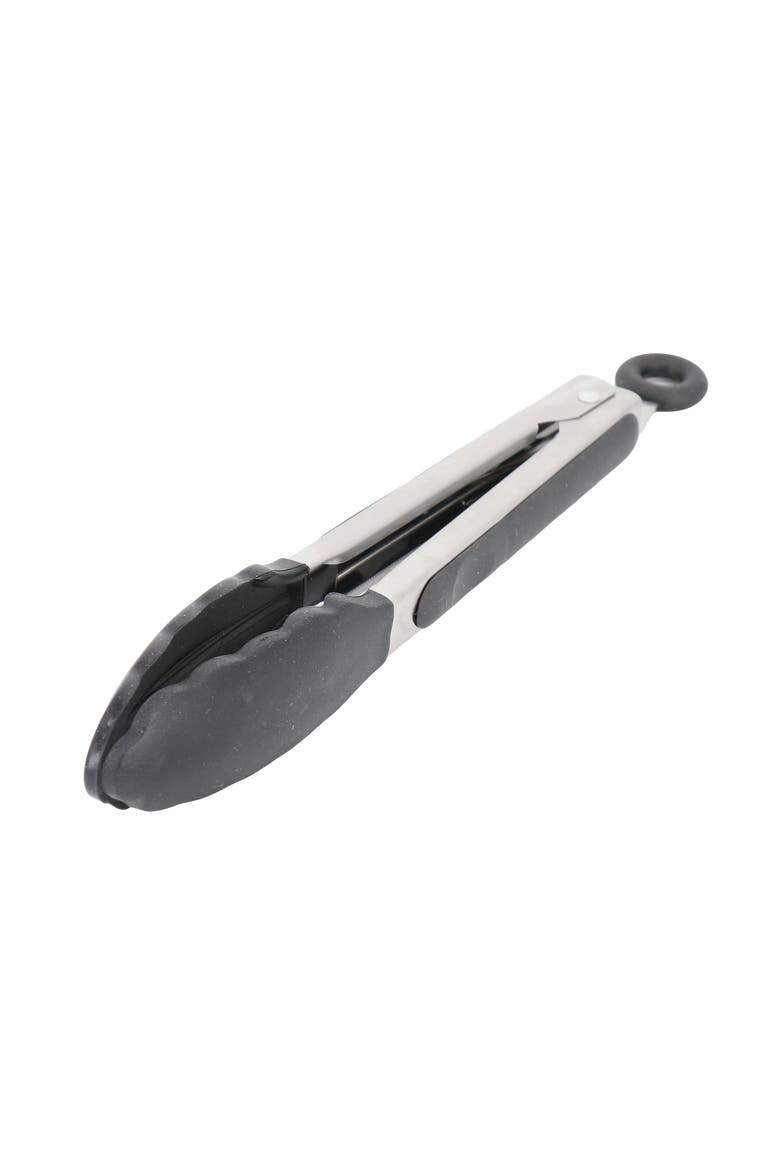 Baldwyn 3 Piece Stainless Steel Kitchen Tongs Set, Alternate, color, Black
