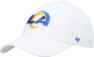 '47 Men's '47 White Los Angeles Rams Logo Clean Up Adjustable Hat
