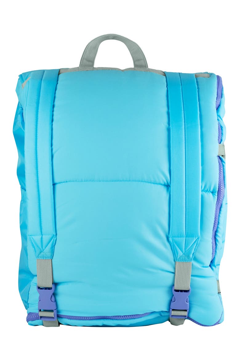 Kids' Sleep-n-Pack Faux Shearling Lined Sleeping Bag Backpack, Alternate, color, CLEARWATER