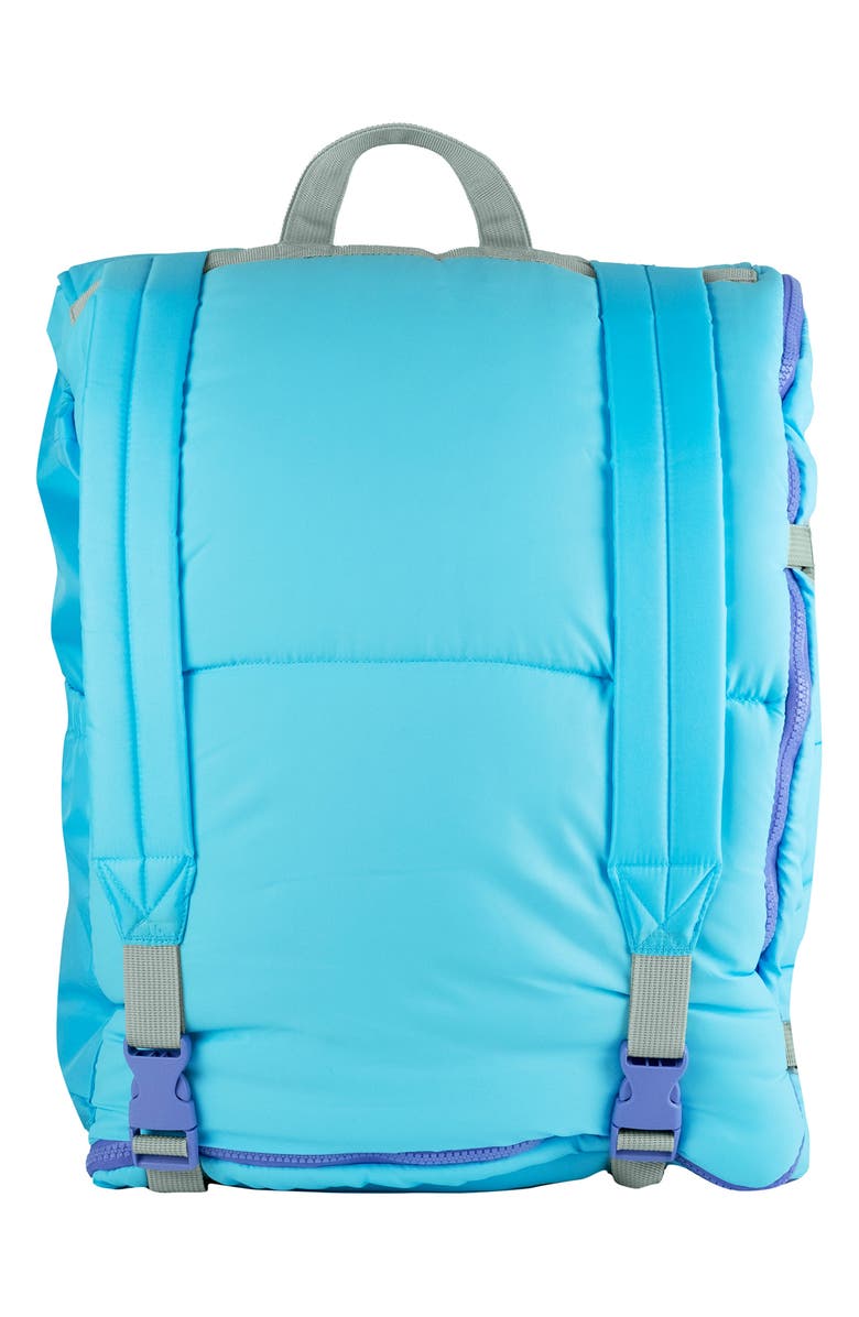 mimish Kids' Sleep-n-Pack Faux Shearling Lined Sleeping Bag Backpack, Alternate, color, Clearwater