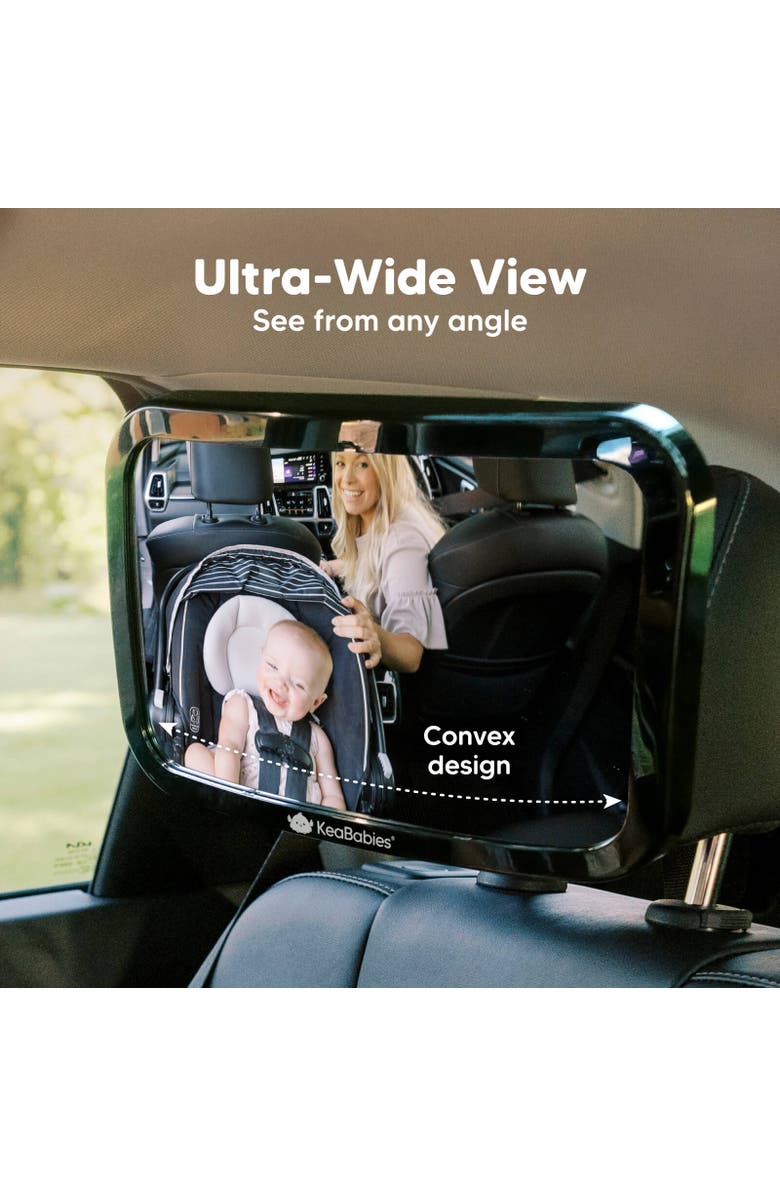KeaBabies Baby Car Seat Mirror, Alternate, color, Sleek Black
