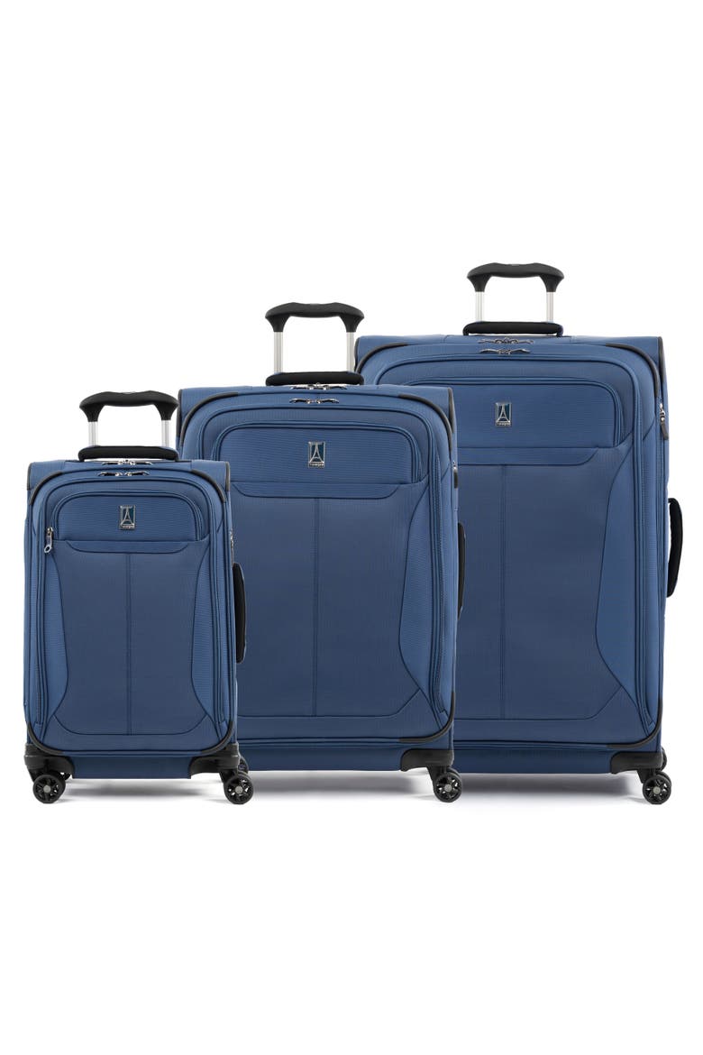 Tourlite Softside Expandable 3 Piece (21"/25"/29") Spinner Luggage Set, Main, color, Blue