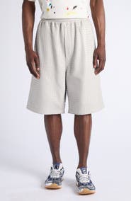 Bottega Veneta Small Intrecciato Shiny Leather Wide Leg Elastic Waist Shorts