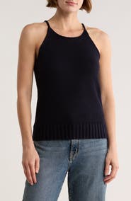 ELIE ELIE TAHARI Halter Neck Sweater Tank